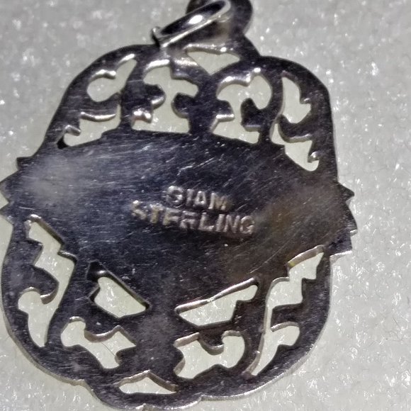 Vintage Black Enamel Thai God Niello Dancers Penda - Picture 3 of 3